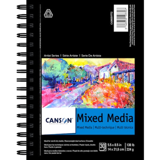 12 Pack: Canson&#xAE; Artist Series Mix Media Pad, 5.5&#x22; x 8.5&#x22;